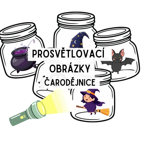 Prosvětlovací obrázky - čarodějnice