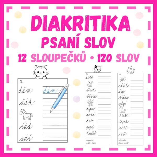 Diakritika - psaní slov