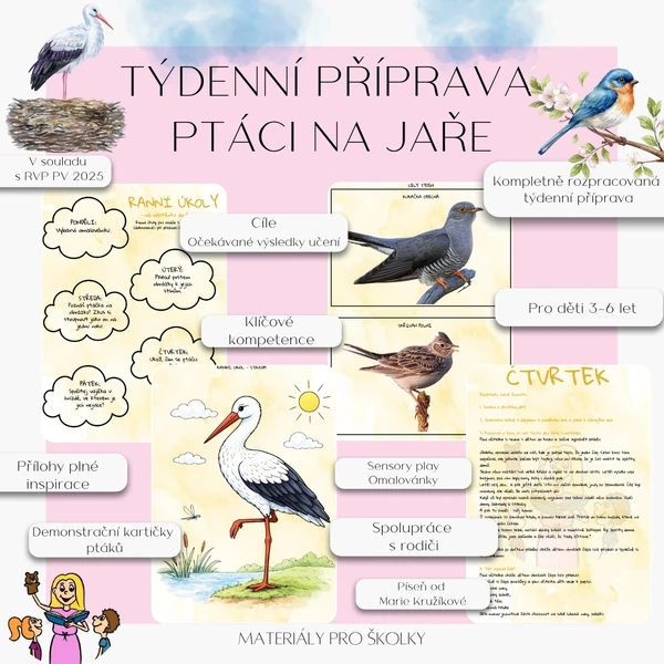 Týdenní příprava - Ptáci na jaře 