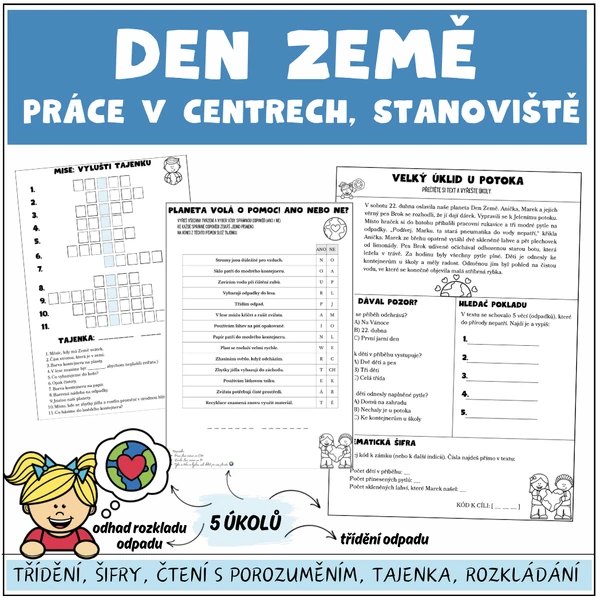 Den Země - práce v centrech, stanoviště, pracovní listy
