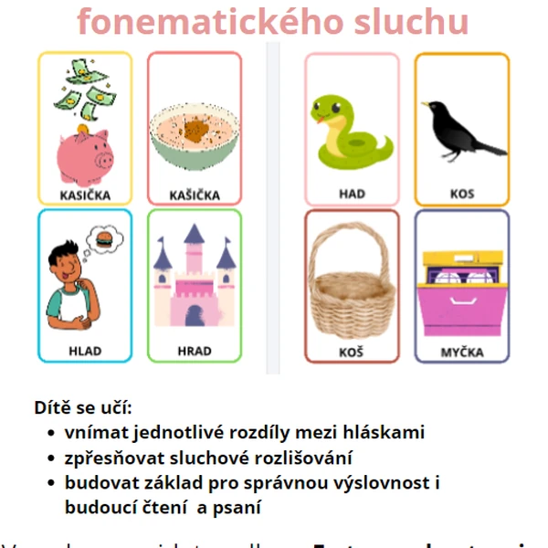 Fonematický sluch - hra
