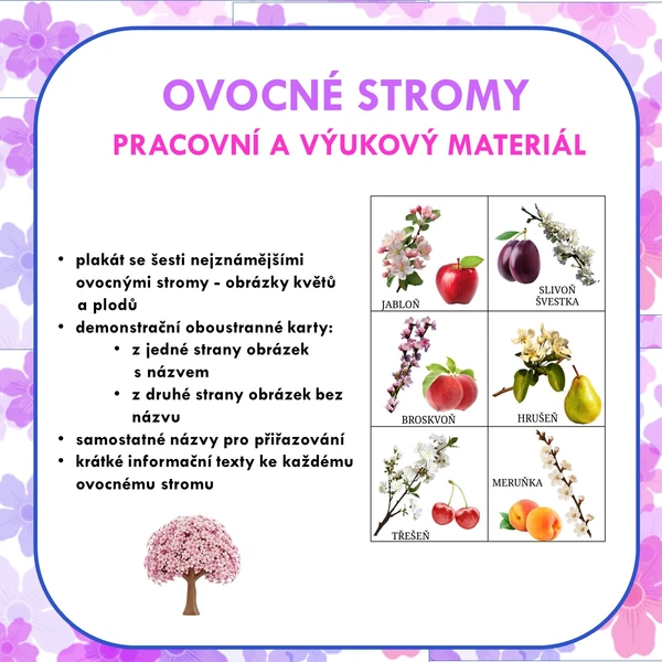 OVOCNÉ STROMY – PRACOVNÍ A VÝUKOVÝ MATERIÁL