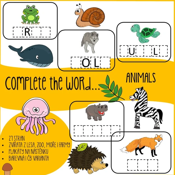 Complete the word... ANIMALS