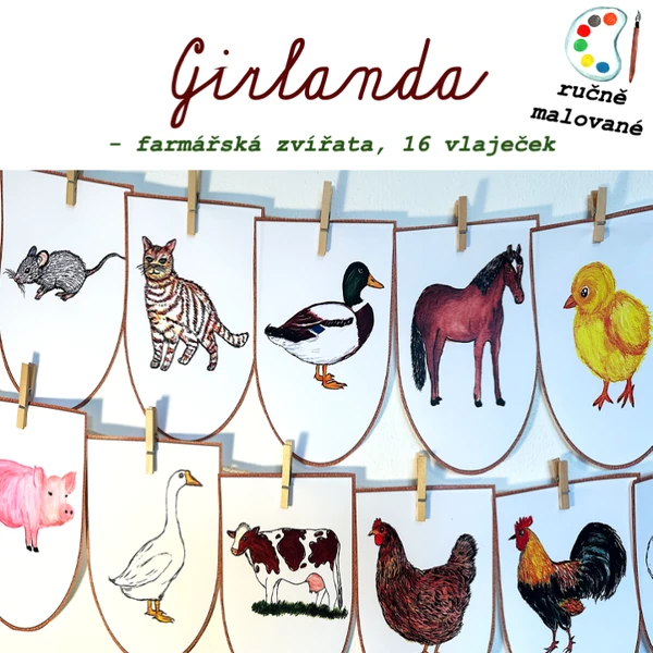 Girlanda - Farmářská zvířata