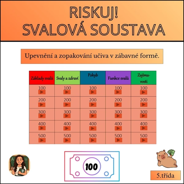 Riskuj! svalová soustava