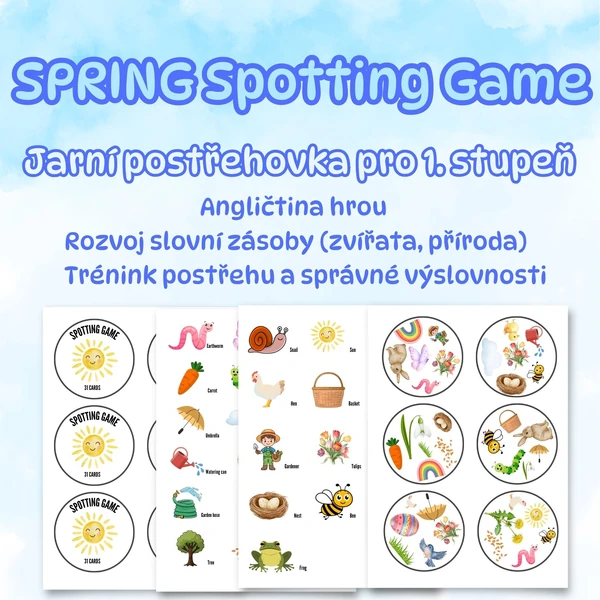SPRING Spotting Game – Jarní postřehovka pro 1. stupeň