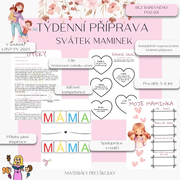 Týdenní příprava - Svátek maminek (bez barevného pozadí)