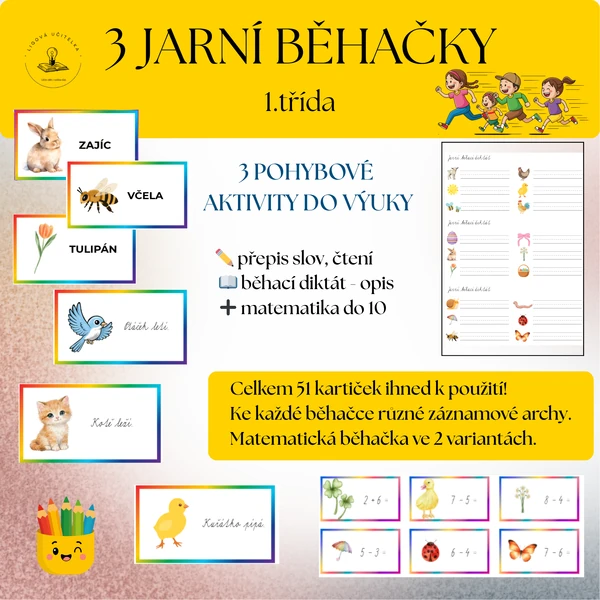 3 jarní běhačky do výuky 1. třída