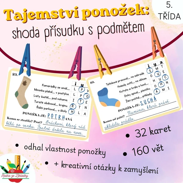 Tajemství ponožek: shoda přísudku s podmětem