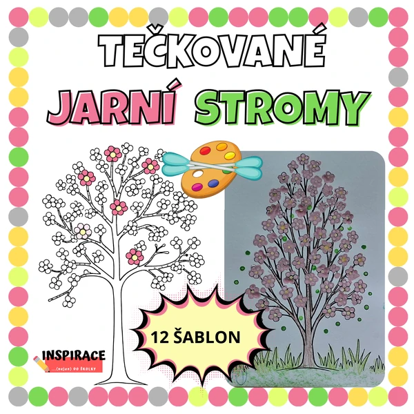 Puntíkaté - tečkované JARNÍ STROMY (a keře) 🌸🌳