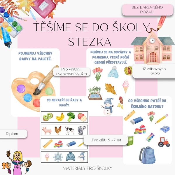 Těšíme se do školy - stezka (bez barevného pozadí)