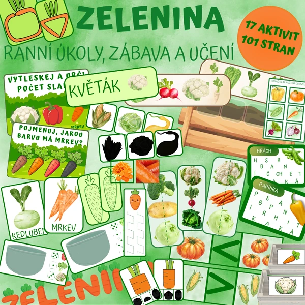 ZELENINA - ranní úkoly, zábava a učení