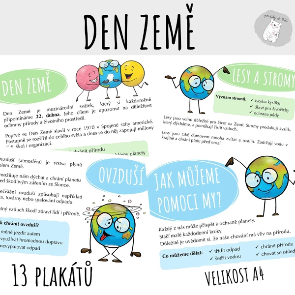 Den Země - demonstrační karty