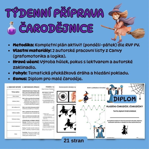 TÝDENNÍ PŘÍPRAVA - ČARODĚJNICE