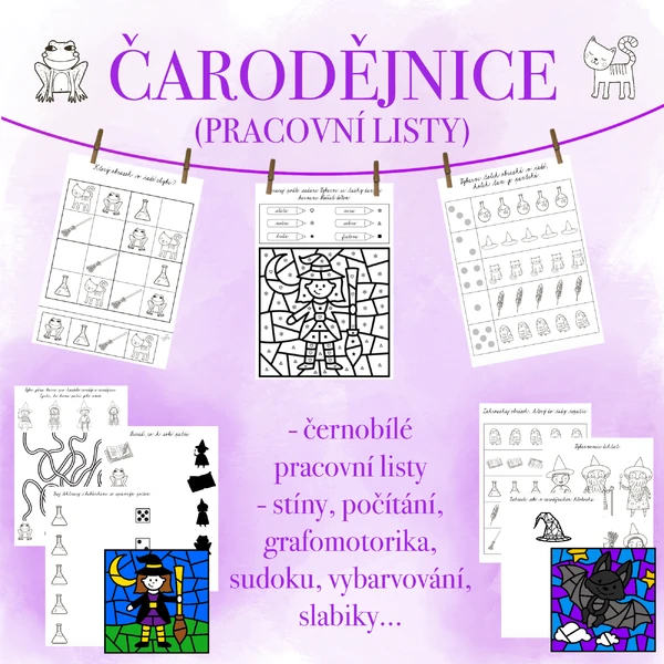 Čarodějnice (pracovní listy)
