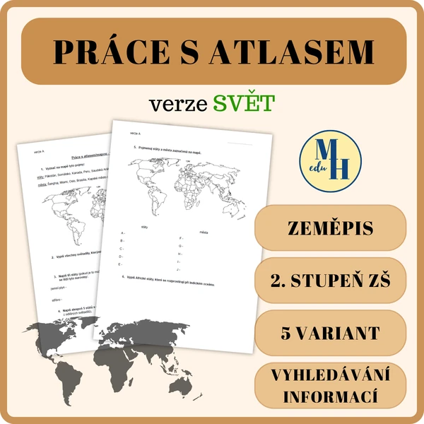 Práce s atlasem - SVĚT