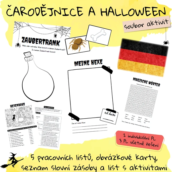 Čarodějnice a halloween - soubor aktivit