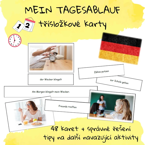 Mein Tagesablauf – třísložkové karty