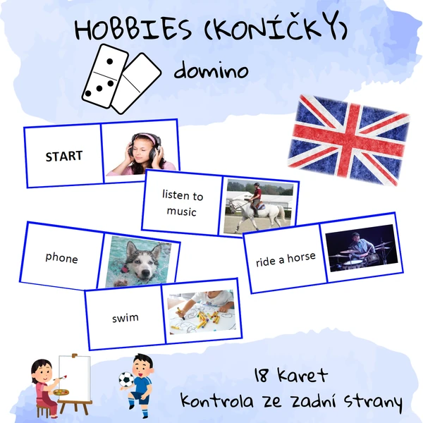 Hobbies (koníčky) - domino