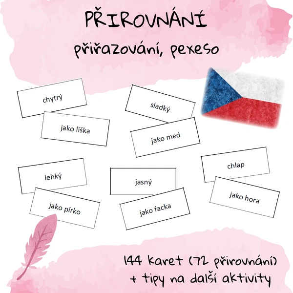 Přirovnání – přiřazování, pexeso