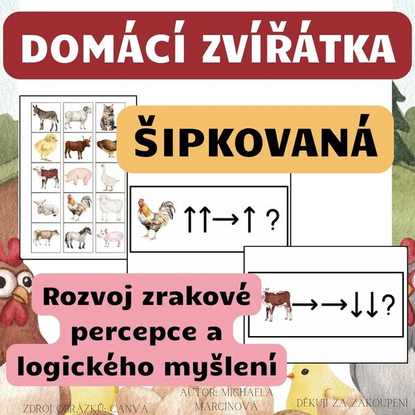 DOMÁCÍ ZVÍŘÁTKA - šipkovaná