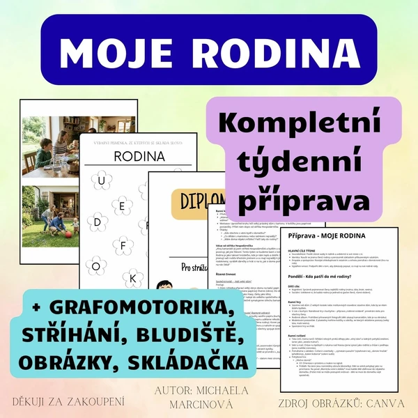 MOJE RODINA - Kompletní týdenní příprava