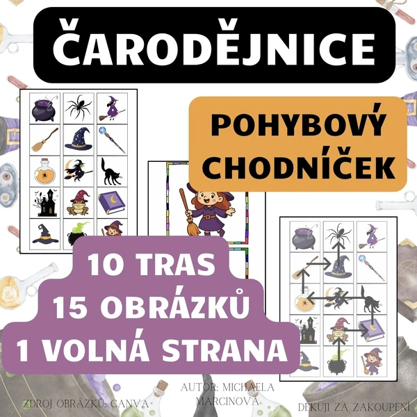 ČARODĚJNICE - pohybový chodníček