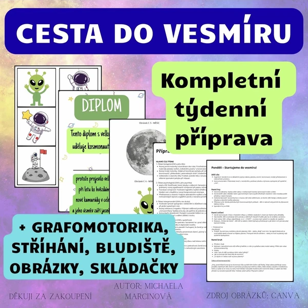 CESTA DO VESMÍRU - Kompletní týdenní příprava
