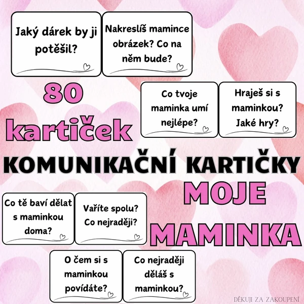 MOJE MAMINKA - 80 komunikačních kartiček