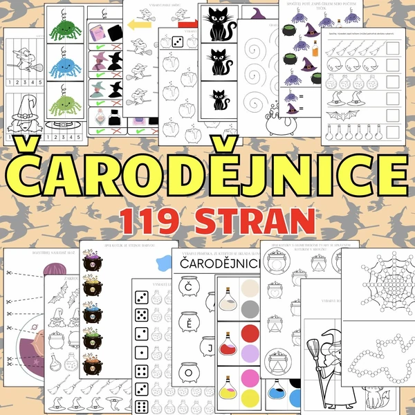 ČARODĚJNICE- 119 stran aktivit