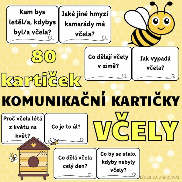 VČELY - 80 komunikačních kartiček
