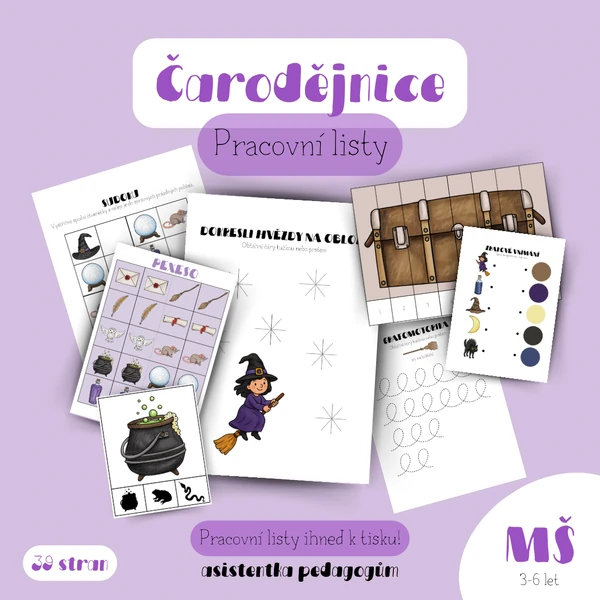Čarodějnice - Pracovní listy