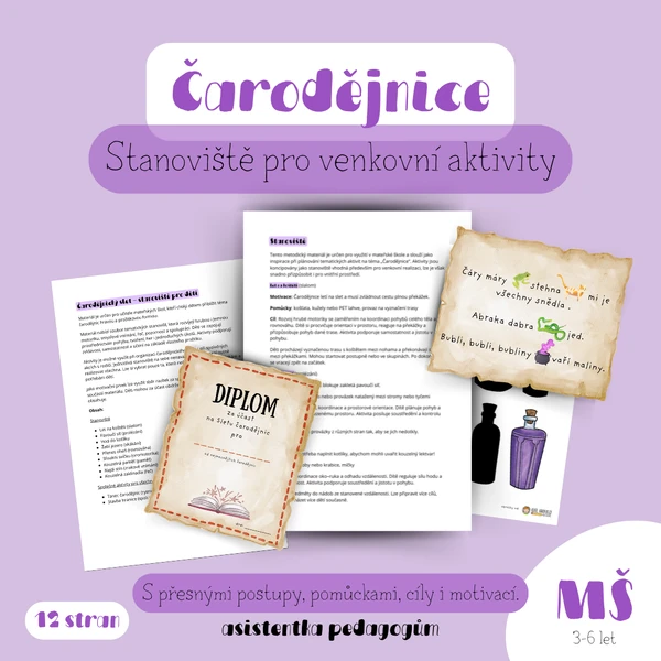 Čarodějnický slet – stanoviště pro děti (přípravy)