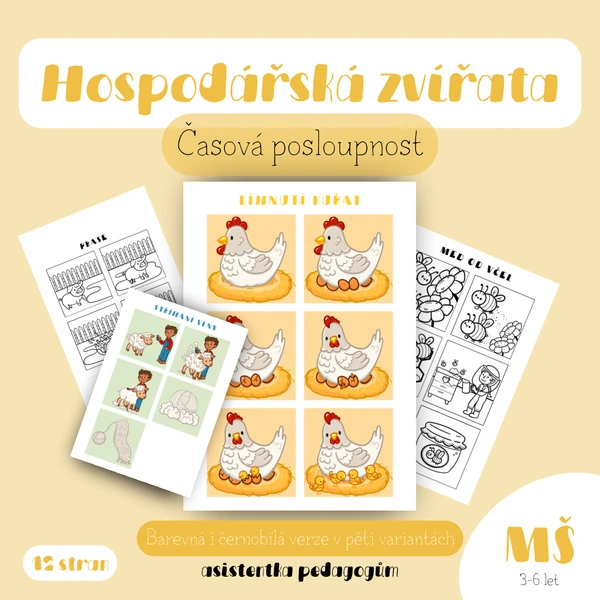 Hospodářská zvířata - Časová posloupnost 