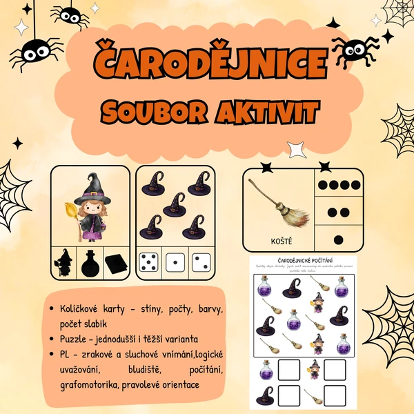 Čarodějnice - soubor aktivit 