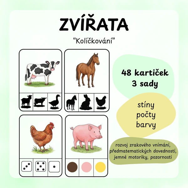 Zvířata - kolíčkování 