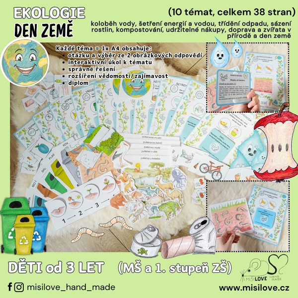 DEN ZEMĚ pro MŠ - ekologie, stezka s otázkami a úkoly, diplom