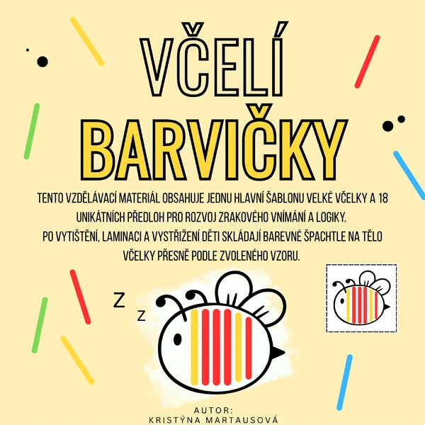 Včelí barvičky - barevné špachtlohraní