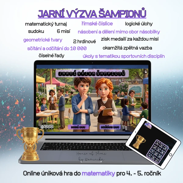 Jarní výzva šampionů - online úniková hra do matematiky