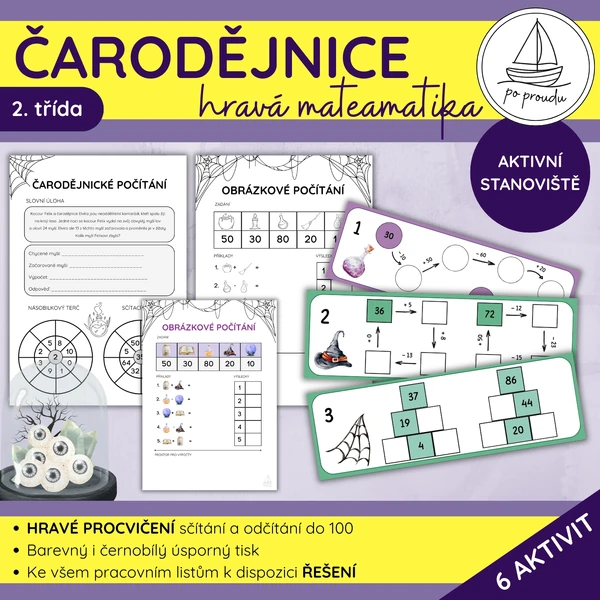 Čarodějnice | hravé počítání do 100