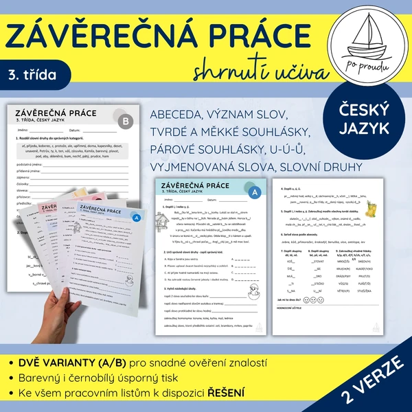 Závěrečná práce z českého jazyka | 3. třída