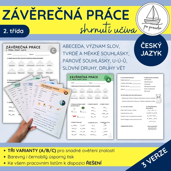 Závěrečná práce z českého jazyka | 2. třída