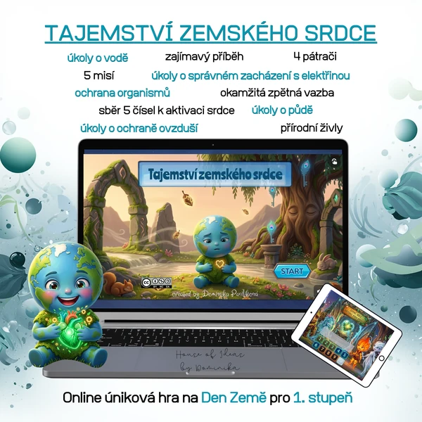 Tajemství zemského srdce - online úniková hra na Den Země