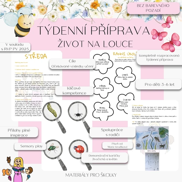 Týdenní příprava - Život na louce (bez barevného pozadí)