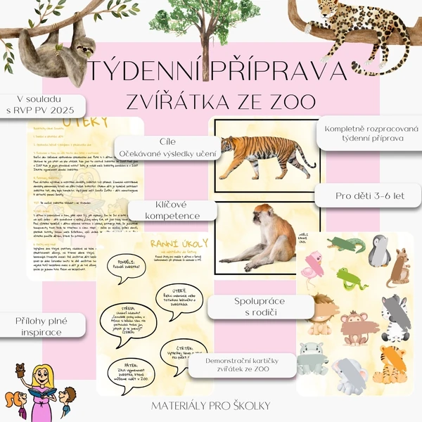 Týdenní příprava - Zvířátka ze ZOO