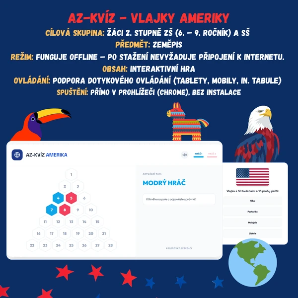 Az kvíz - Vlajky Ameriky