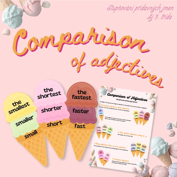AJ - Comparison of adjectives (stupňování přídavných jmen) 