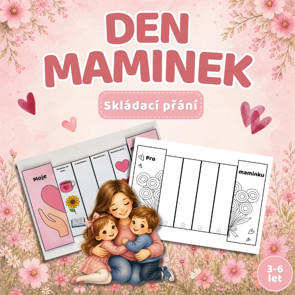 Den matek - skládací přání
