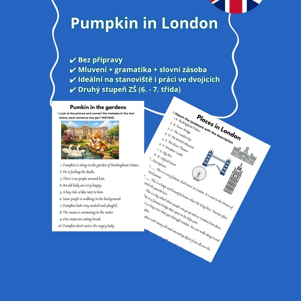 Pumpkin in London: procvičování přítomných časů