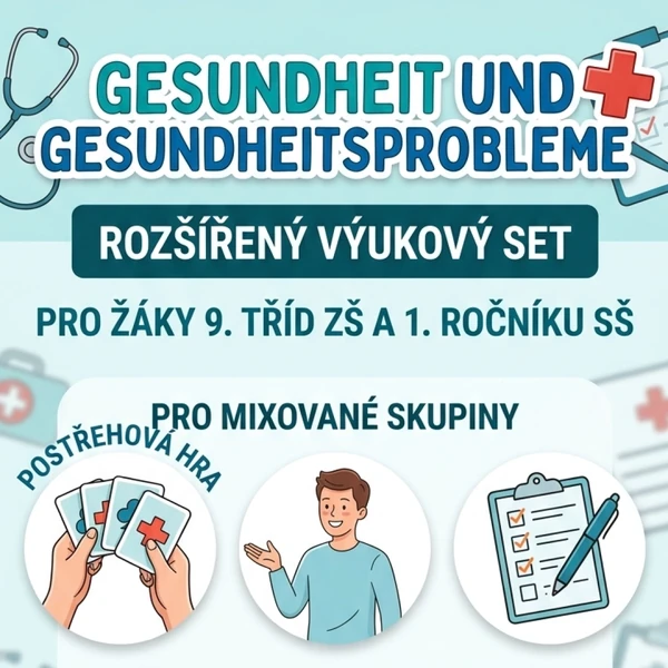 Postřehovka Gesundheit und Gesundheitsprobleme pro 9. ročník ZŠ a 1. ročník SŠ